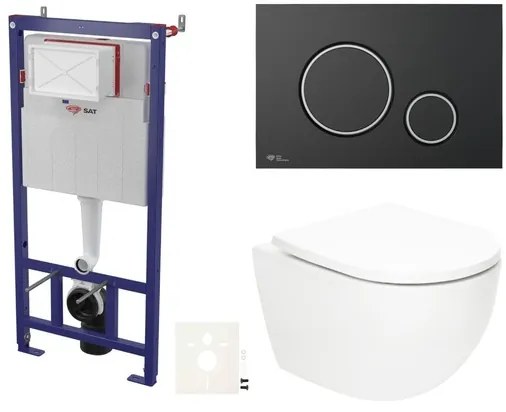 Závesný WC set do ľahkých stien / predstenová SAT Fusion SIKOSSTORFU78