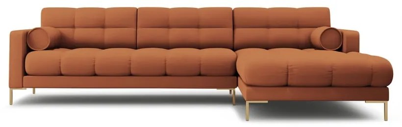 Rohová pohovka v tehlovej farbe (pravý roh) Bali – Cosmopolitan Design