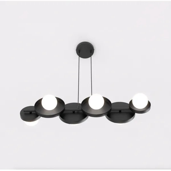 Závesný luster na lanku MODEL 6xG9/8W/230V, čierny