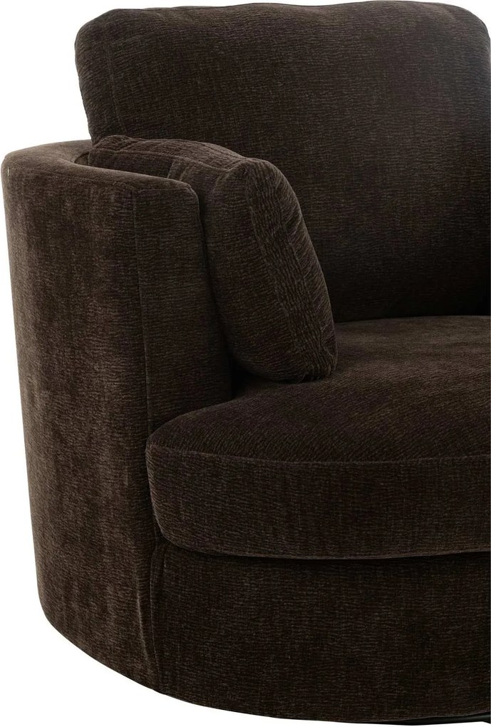 Tmave hnedé kreslo Swivel - 100*109*89cm