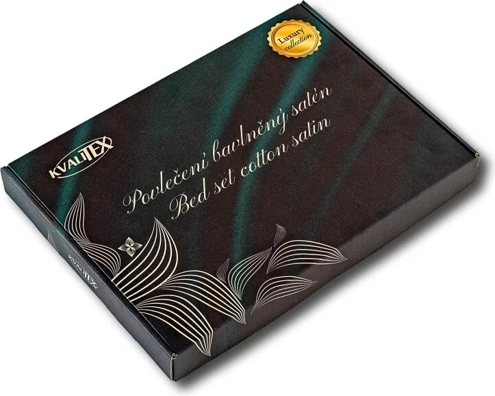 Kvalitex Saténové obliečky Luxury Collection čierna, 140 x 200 cm, 70 x 90 cm