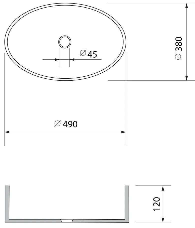 Čierne sklenené umývadlo 49x38 cm Nobal – Sapho