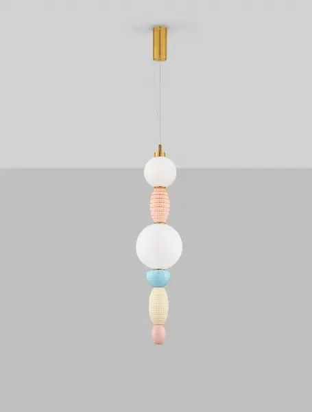 LED zlato-modro-fialové dizajnové svietidlo Obrie 2
