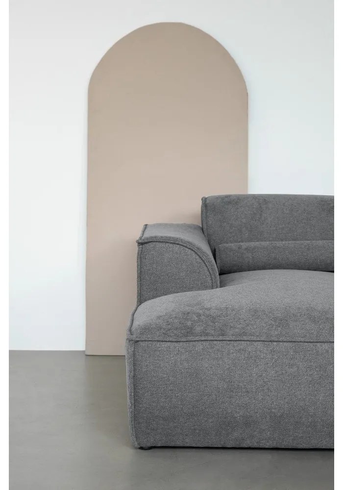 Sivá rohová pohovka (pravý roh/do tvaru "U") Flex Felix – Miuform