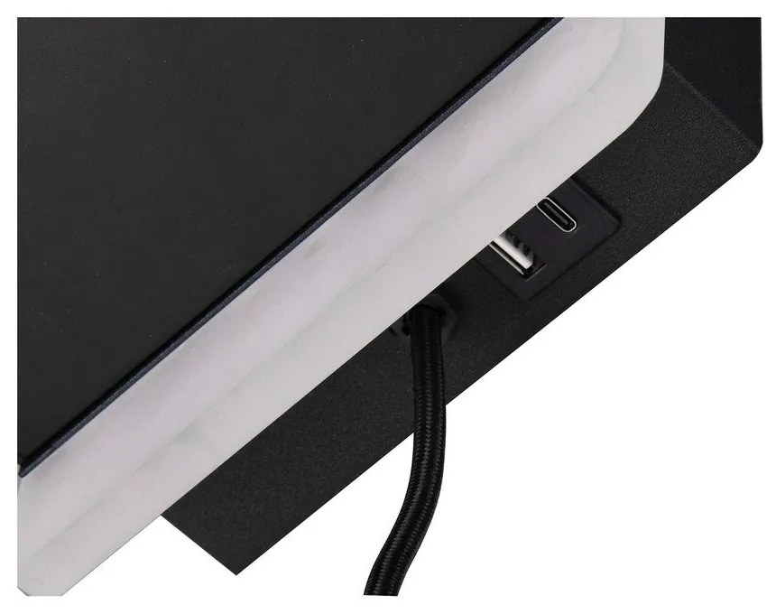 Matne čierne LED stmievateľné nástenné svietidlo Fairfield – Trio