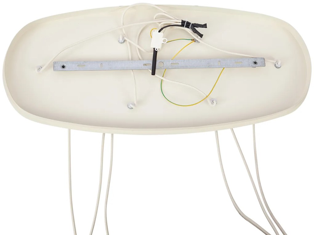 Japandi závesná lampa béžová s látkovými tienidlami 6-svetiel - Yente