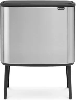 Odpadkový kôš v striebornej farbe Brabantia Touch, 36 l