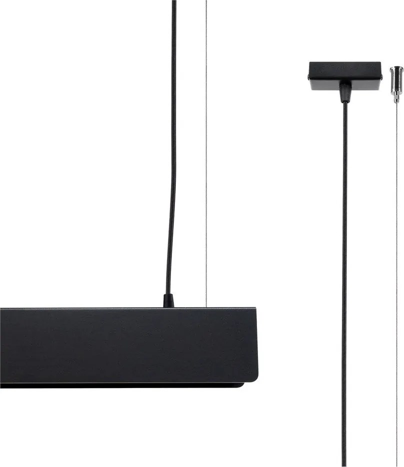 Čierne kovové LED závesné svietidlo Nebula – Sollux