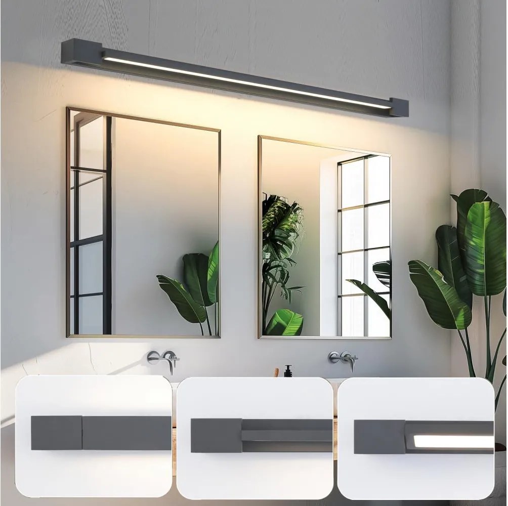 Brilagi-LED Kúpeľňové osvetlenie zrkadla AQUA LINE LED/36W/230V 120 cm IP44 antracit