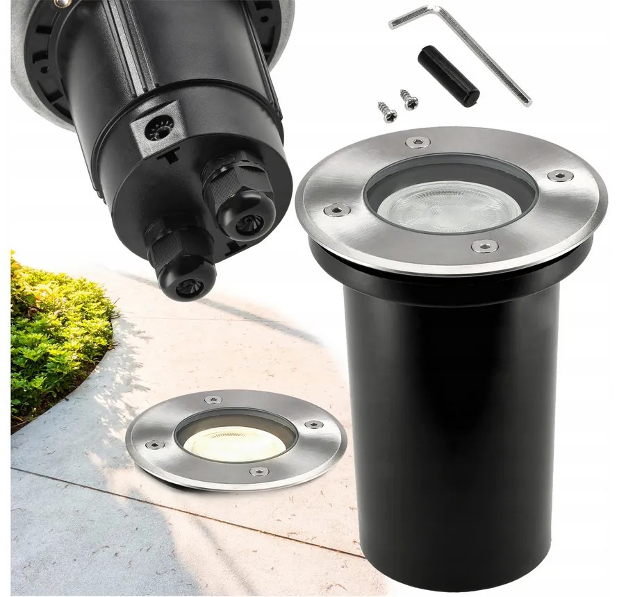 BERGE 2x Okrúhle svietidlo do príjazdovej cesty IP65 - GU10 - 230V - zapustené