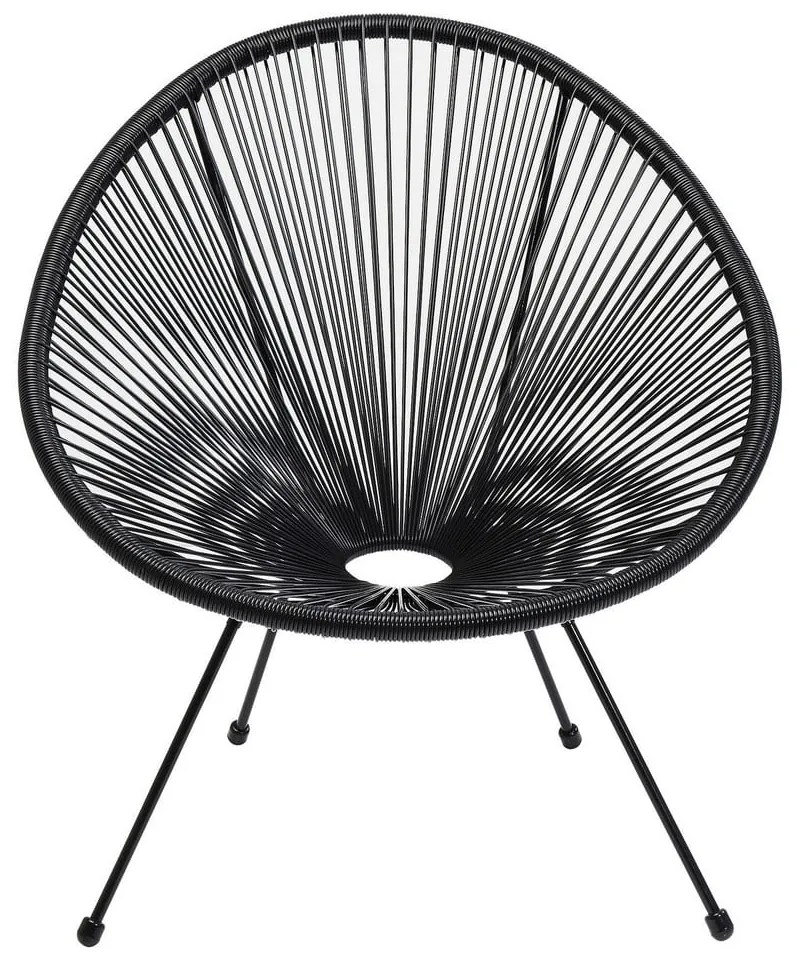 Čierne kreslo Kare Design Acapulco