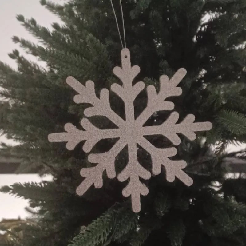 DECOLED Vločka IV, pr. 40 cm, stříbrná