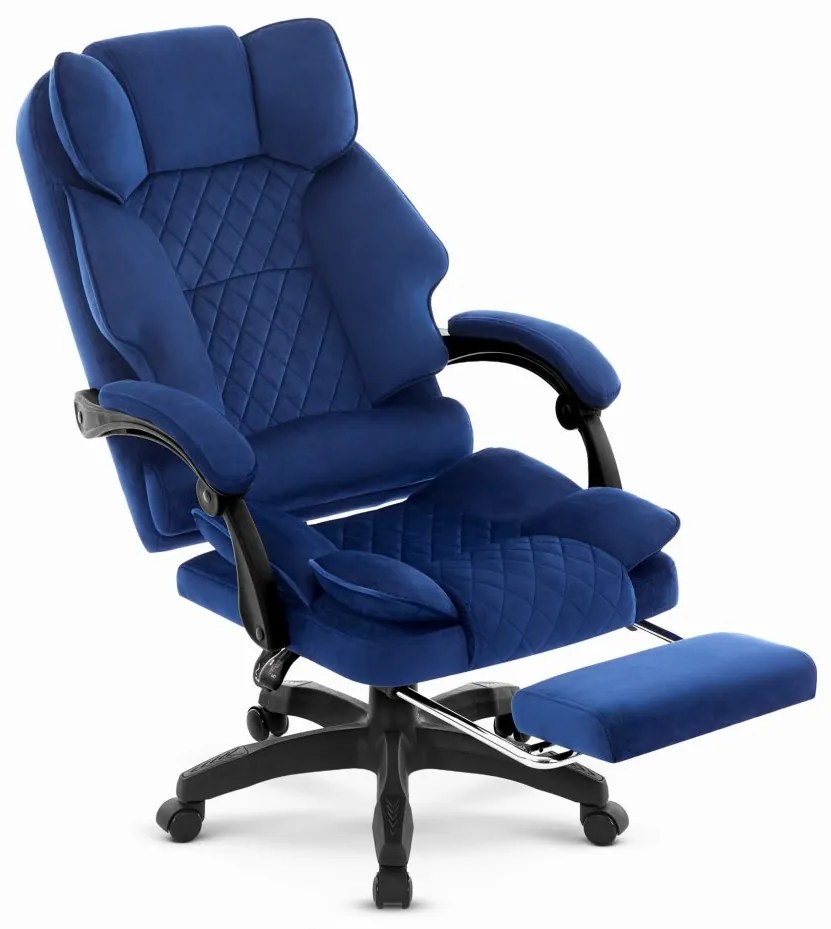 Ergonomická kancelárska stolička HC-1031 s podnožkou - modrá