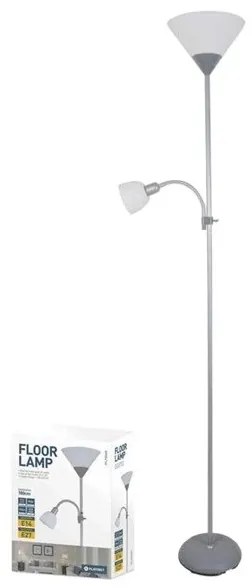 CHINATSU Stojacia lampa s čítacím ramenom GREO, 1xE27, 60W + 1xE14, 25W