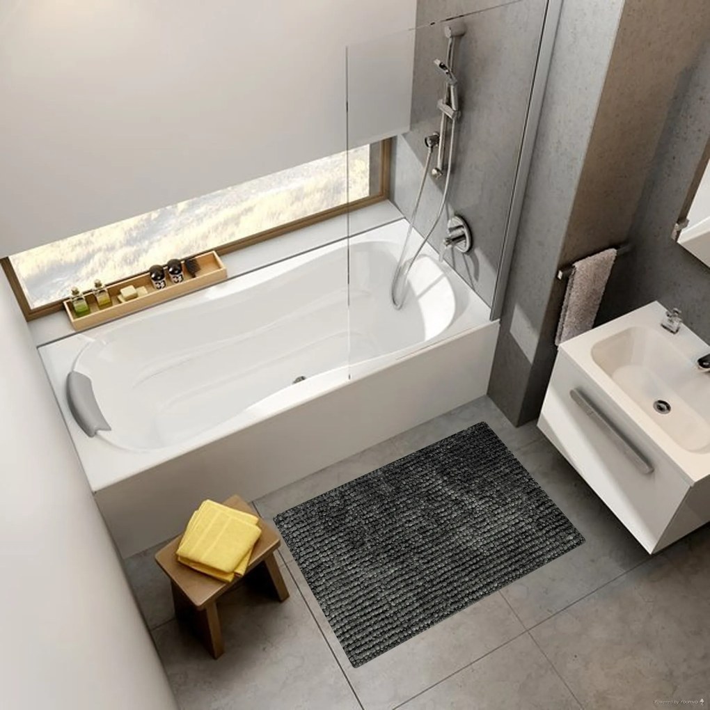 Kúpeľňová predložka Ella micro Tmavo šedá, 50x80, šedá, kúpeľňa, BO-MA