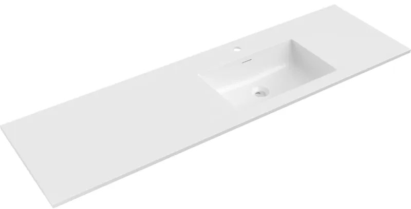 Mexen Otis, umývadlo na zapustenie 161 x 46,5 cm, pravé, biela lesklá, 25181600P