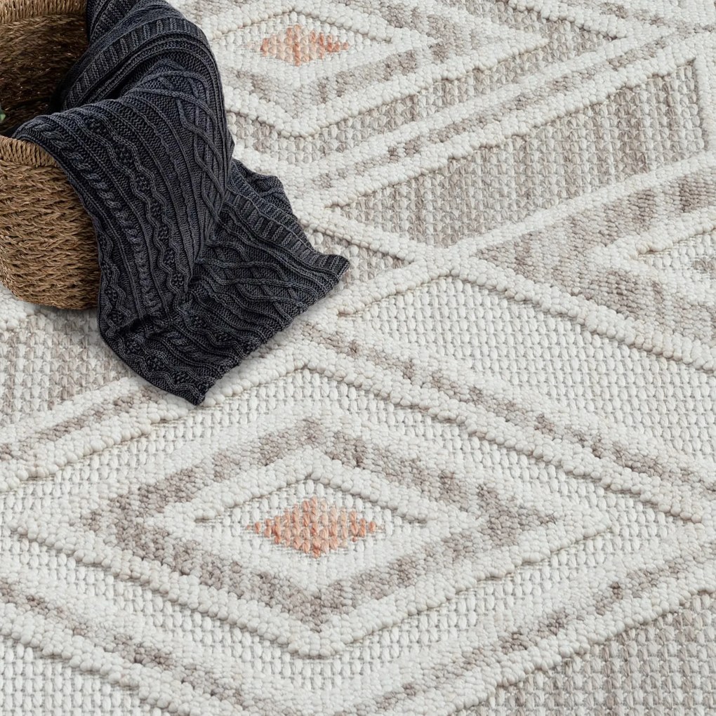 Dekorstudio Moderný okrúhly koberec LINDO 8875 - oranžový Priemer koberca: 120cm