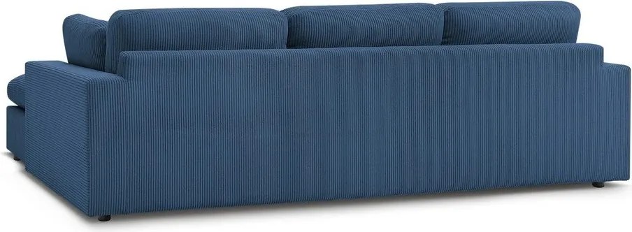 Modrá menčestrová rohová pohovka Belair – Bobochic Paris