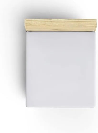 Biela neelastická bavlnená plachta na jednolôžko Caresso, 90 × 190 cm