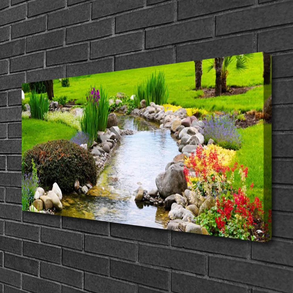 Obraz Canvas Záhrada jazero príroda 100x50 cm