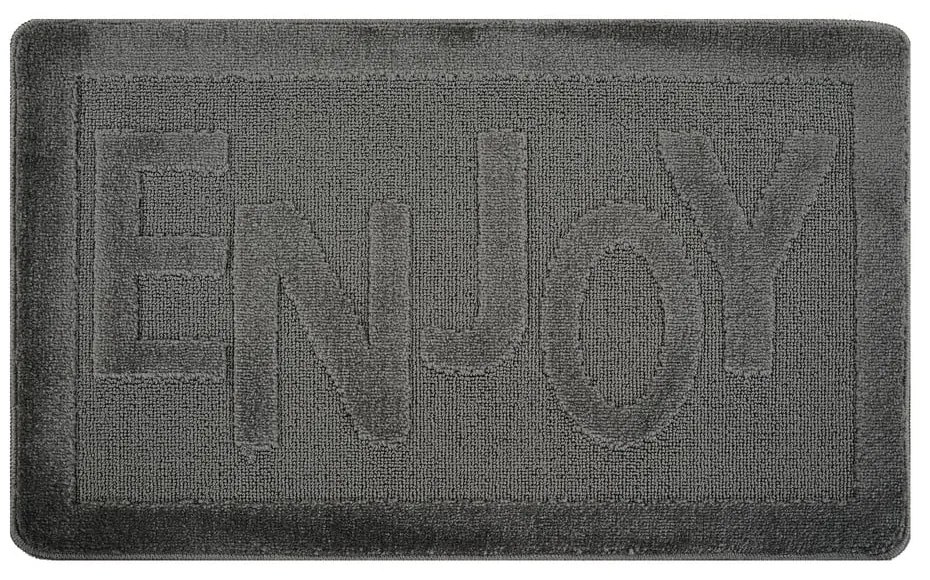Antracitová kúpeľňová predložka 60x100 cm Enjoy – Foutastic
