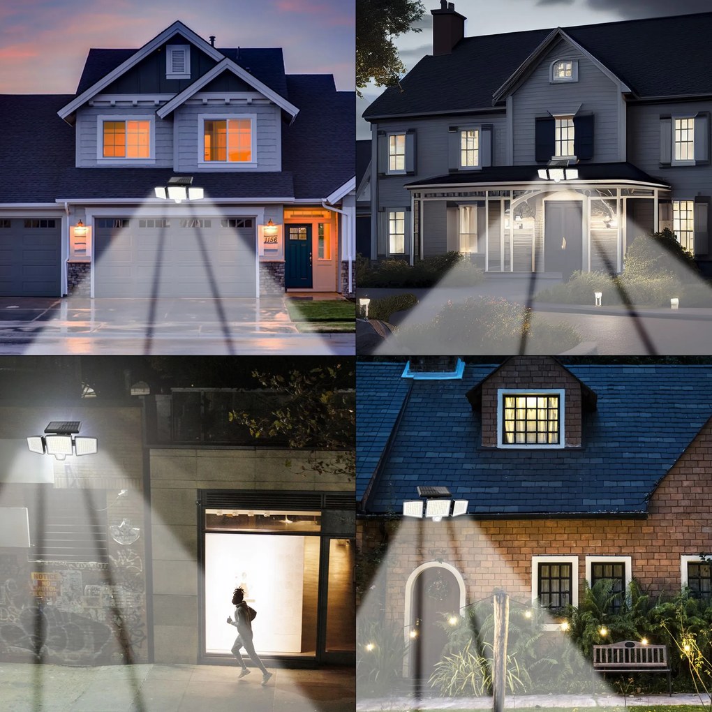 Bluegarden Bluegarden, LED solárna lampa so senzorom pohybu 7W 6500K P60262, OGR-08398