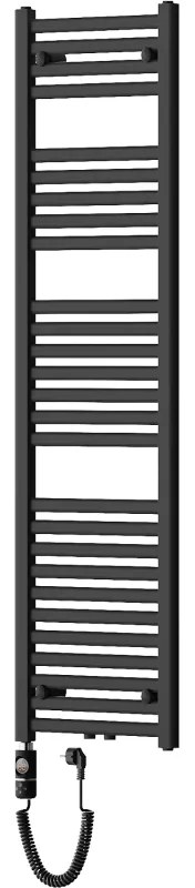 Mexen Hades, elektrické vykurovacie teleso 1500 x 400 mm, 600 W, čierna, W104-1500-400-2600-70