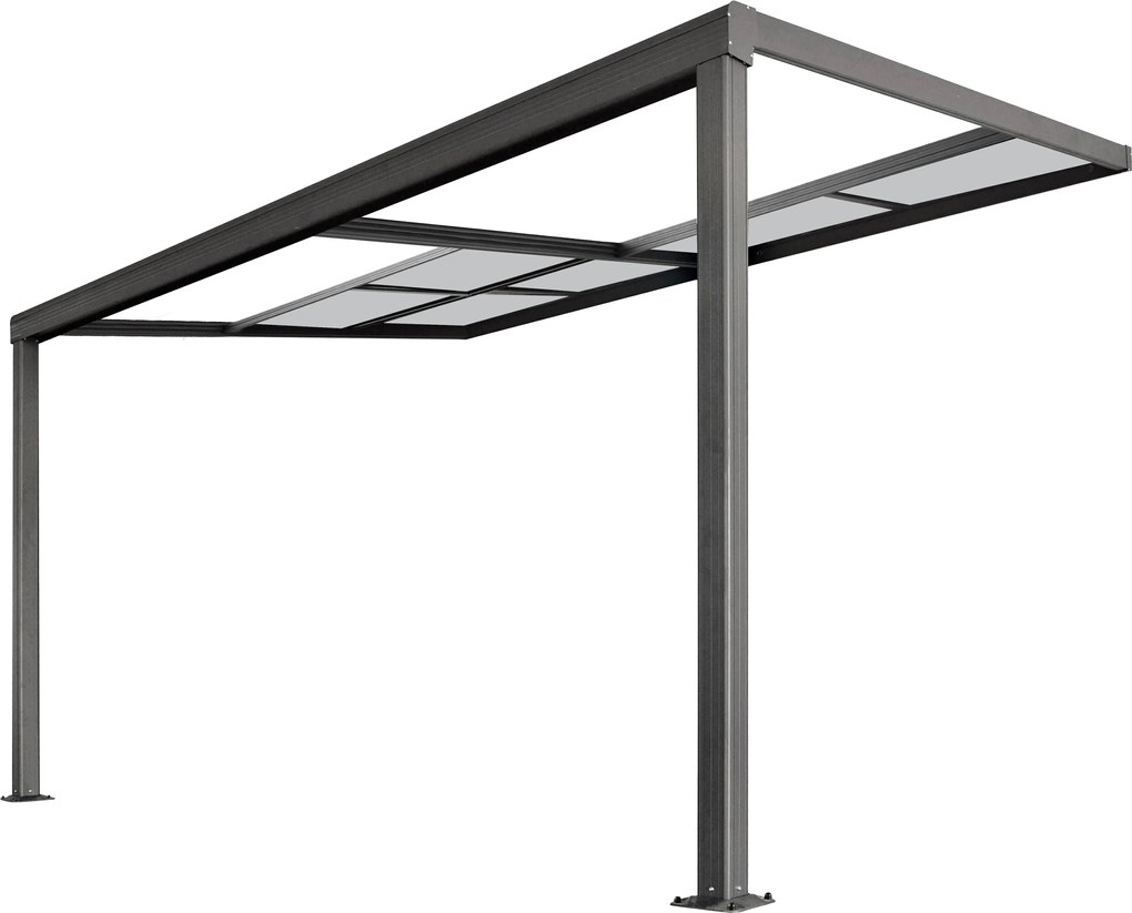 Hliníková pergola BestBerg PZ-12A / 12 m² / antracit/sivá
