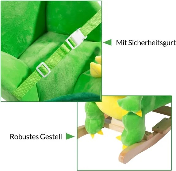 Hojdací Dinosaurus SPIELWERK - zelený