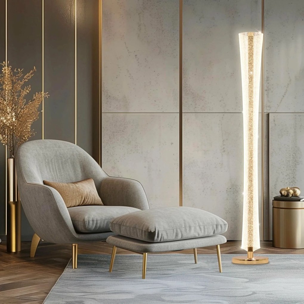 Toolight Toolight, LED lampa na postavenie, 12W, 3000K, LHJ073-F, zlatá, OSW-50033