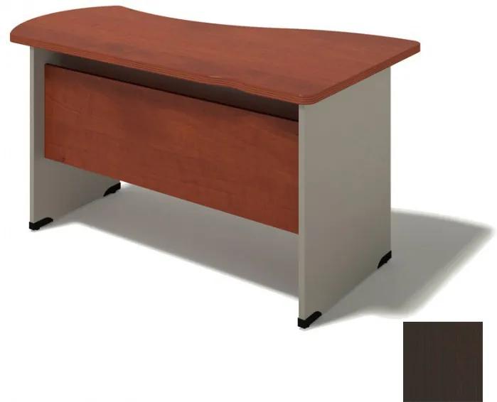 Kancelársky stôl BERN - drewniane nogi, lewe, dĺžka 1600 mm, wenge