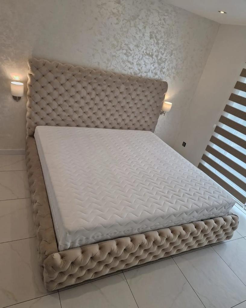 Moderná čalúnená posteľ FIGO EXTRA - Železný rám,140x200