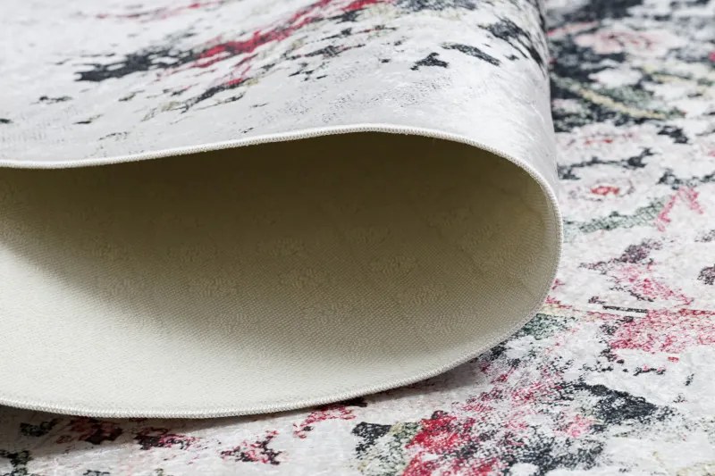 Dywany Łuszczów, Kusový koberec ANDRE Flowers 1816D, 160x220, čiernobiela, chodba / predsieň