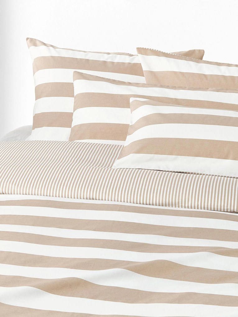 Pruhovaná obojstranná obliečka na paplón z bavlny Lorena