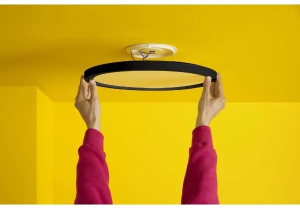 WiZ - LED RGB Stmievateľné stropné svietidlo SUPERSLIM LED/22W/230V Wi-Fi čierna