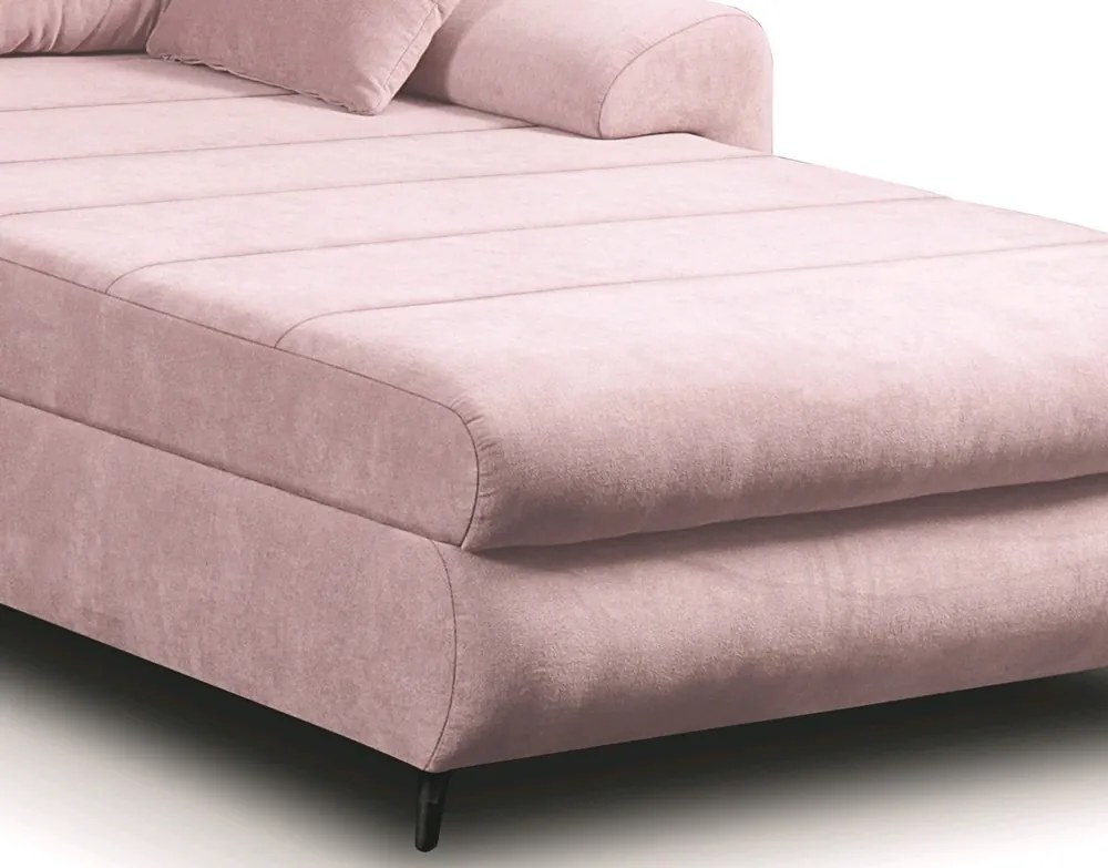 Rohová sedacia súprava Yoko, ružová látka