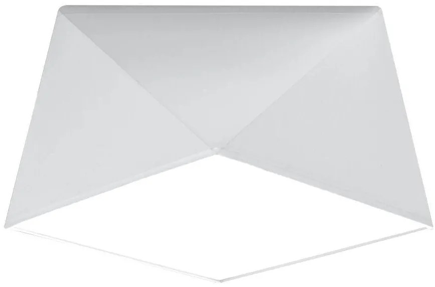 Stropné svietidlo Hexa, 1x biele plastové tienidlo, (biely plast), (25 cm)