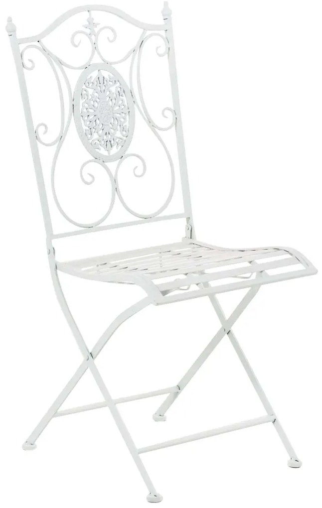 Súprava kovových stoličiek a stola Aldeano (SET 2+1) - Biela