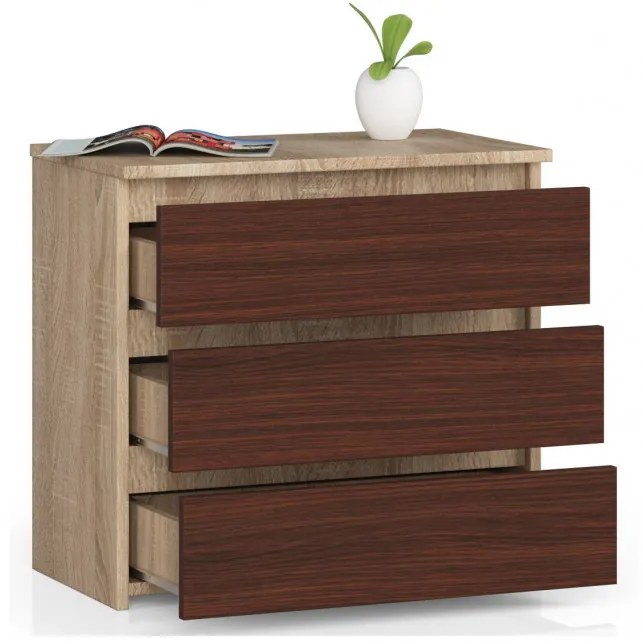 Nočný stolík CL3 3SZ CLP dub sonoma / wenge