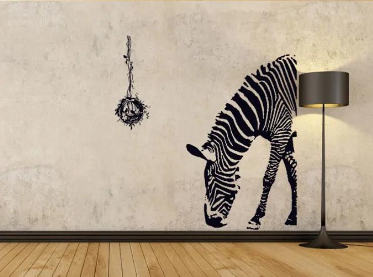 Veselá Stena Samolepka na stenu na stenu Zebra