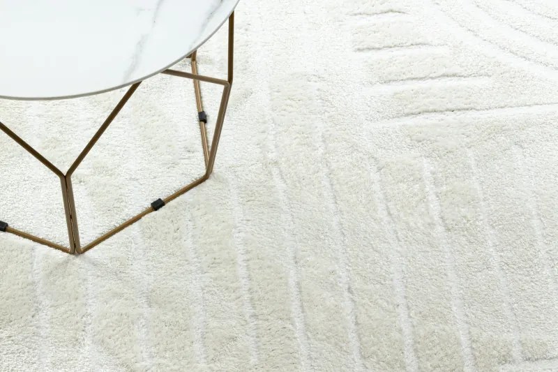 Dywany Łuszczów, Kusový koberec Mode 8586 geometric cream, 240x330, biela, chodba / predsieň