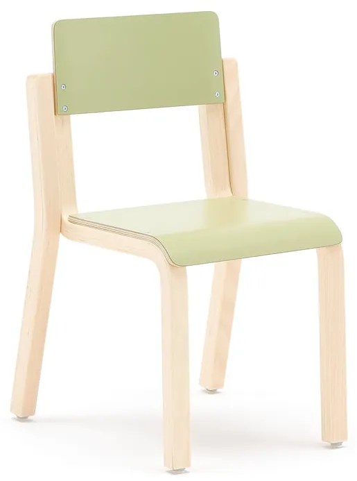 Detská stolička DANTE, výška 310 mm, breza/zelená
