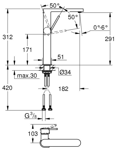 GROHE 32618003 - Umývadlová batéria PLUS XL lesklý chróm