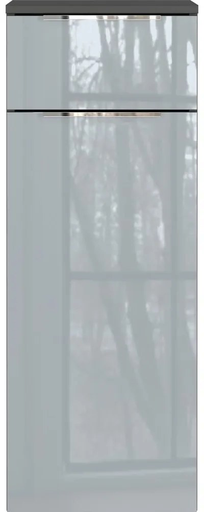 Sivá vysoká závesná kúpeľňová skrinka 36x93 cm Vasio – Germania