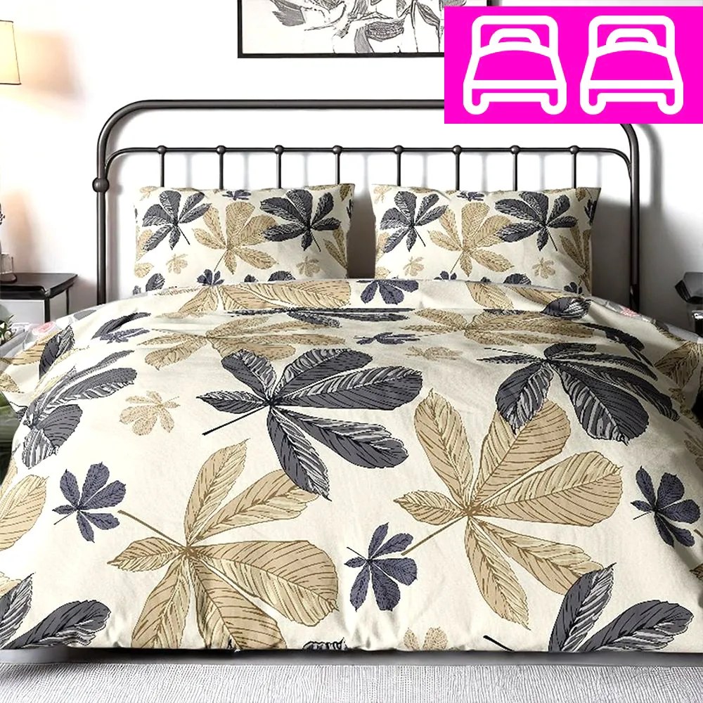 Bavlnené obliečky TORRY LEAFS 4-dielna sada 140x200 cm