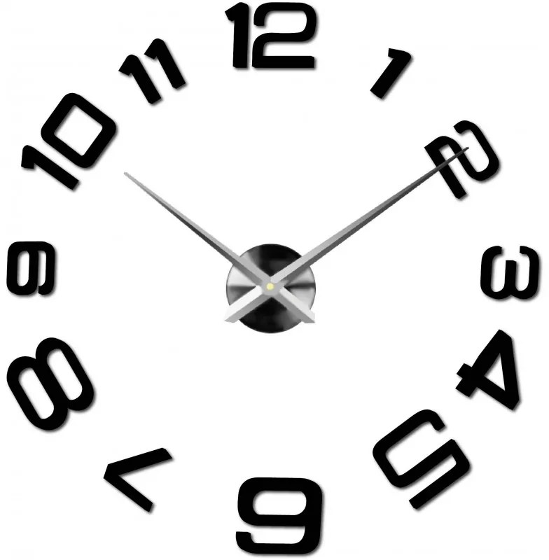 Moderné nalepovacie nástenné hodiny | 3D hodiny 12S053-Wanduhr HEU-