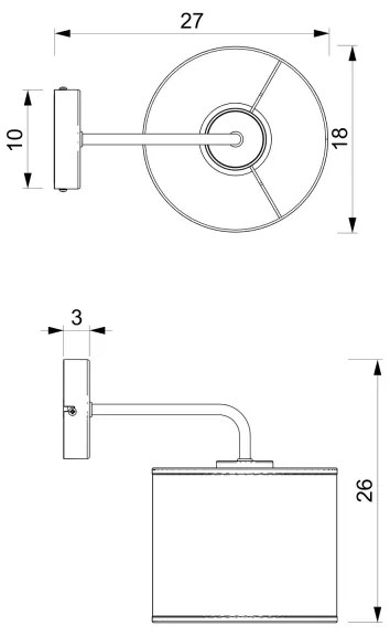 Nástenná lampa LOFT SHADE 1xE27/60W/230V čierna