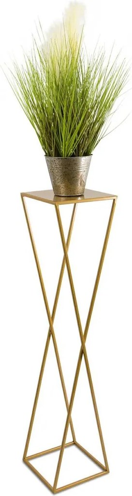 STOJAN NA KVETINÁČ LOFT5 100X24X24 CM ZLATÁ