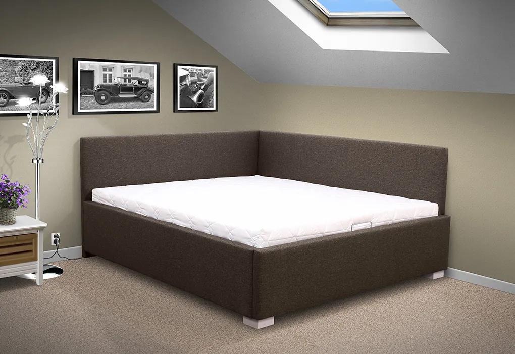 Moderná posteľ s čelami Martina HIT s MOT otváraním ÚP 120x200 cm Farba: Savana modrá