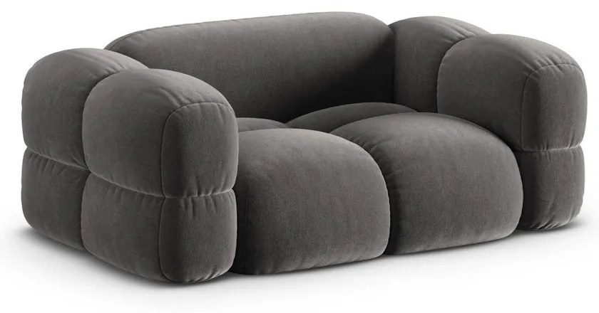 Sivá zamatová pohovka 180 cm Loretto – Cosmopolitan Design